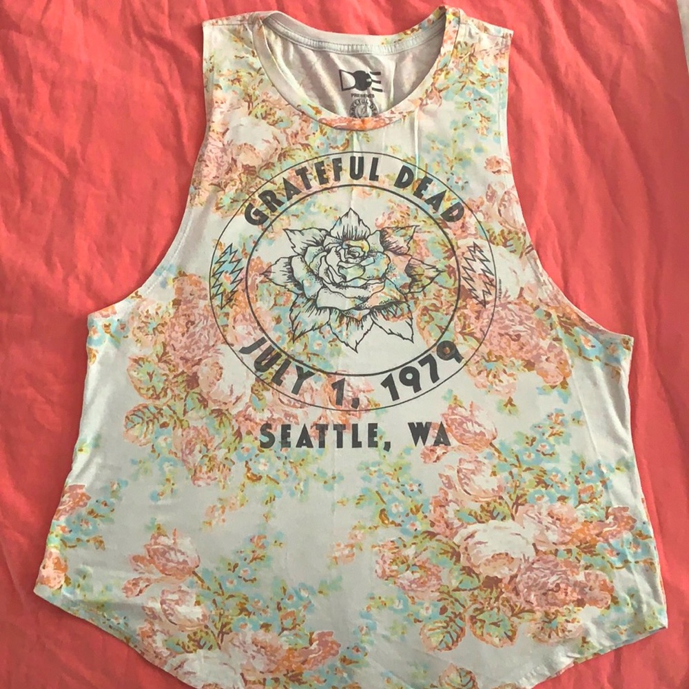 Urban Outfitters Floral Grateful Dead Muscle Tank